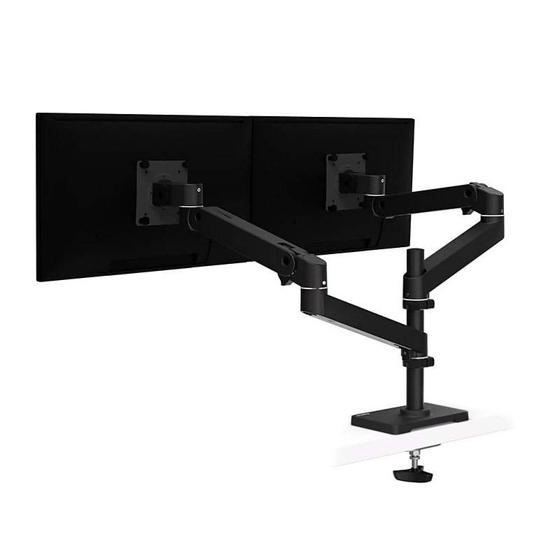 Ergotron LX Pro Adjustable Dual Desk Monitor Arm, Up to 24", Matte Black (45-710-292) image 1