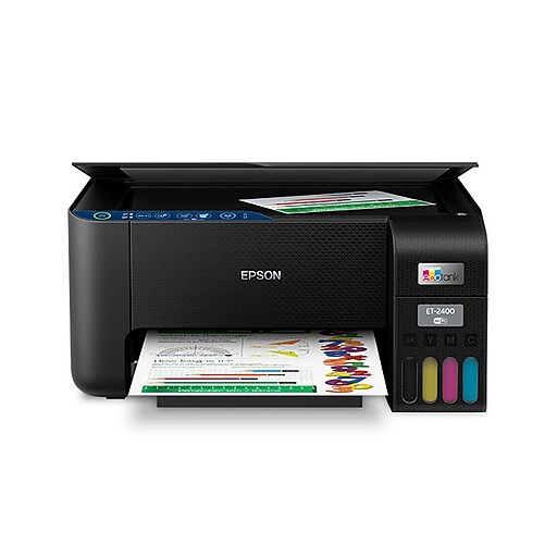 Epson EcoTank ET-2400 Wireless Color All-In-One Supertank Inkjet Printer, Best for Home (9592581)