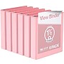 Davis Group Standard View 1.5" 3-Ring Binders, Blush, 6/Pack (7412-11-06)~#|#~C55F5270-055A-4C29-909BFF0A0D84CA36_sc7