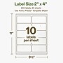 Avery Hemp Rectangle Laser/Inkjet Multipurpose Labels, 2" x 4", Off-White (200/Pack)~#|#~C56177AE-D912-4433-91193DE8672E297B_sc7