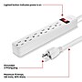 Staples TECH 6-Outlet Power Strip, 15' Cord, White, 2/Pack (42321)~#|#~C56255B7-4C7D-4442-82F3AD3DD80060A1_sc7