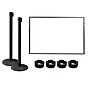 Queue Solutions 34" x 4' Acrylic Stanchion Post Panel Kit, Clear (PNL4834B-CA2-KIT)~#|#~C562BA16-7E8C-40C1-85861C9E559752CB_sc7