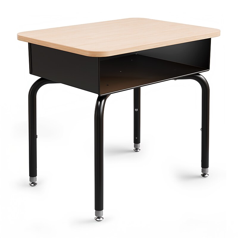 Staples 23.8"W Adjustable Student Desk, Black/Brown (ST63538) image 1