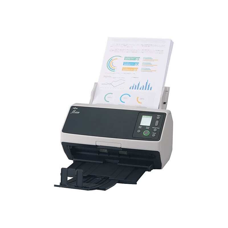 RICOH Fi 8190 PA03810-B005 Duplex Desktop Document Scanner, Black/White image 1