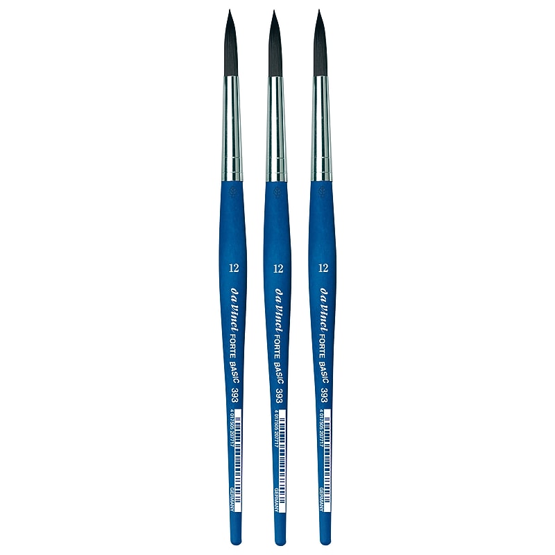 da Vinci FORTE BASIC Acrylic Synthetic Student Round Brush, 3 /Pack (DVXVA39312-3) image 1
