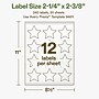 Avery Star Laser/Inkjet Multipurpose Labels, 2-1/4" x 2-3/8", Off-White (240/Pack)~#|#~C5721DAC-37C4-4671-BE9DCEE8F63997CB_sc7