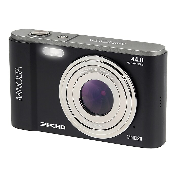 Minolta MND20 44 MP/2.7K Quad HD Digital Camera, 16x Digital Zoom