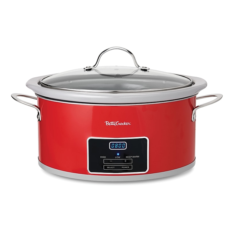 Betty Crocker 6-Qt Slow Cooker, Red (BC-4587R) image 1