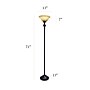Elegant Designs 71" 1 Light Torchiere Floor Lamp with Marbelized Amber Glass Shade, Restoration Bronze (LF2001-RBZ)~#|#~C575F07B-4017-49A1-84BE13A9084DF523_sc7