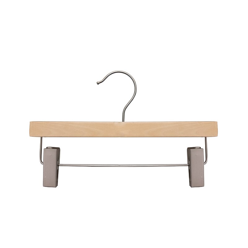 Nahanco 12" Wood Flat Skirt/Slack Hanger, Natural, 100/Pack (21012RC) image 1
