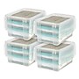 Iris 50 Quart Storage Container with Lid, Plastic, Clear, 4/Pack (500255)~#|#~C57B8735-1E26-494D-A3B41DD221956A14_sc7
