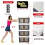 Dbest Quik Box Medium Stackable Folding Plastic Storage Bin, 12" x 12" x 12", 34 Qt., White, 3/Pack (01-990)~#|#~C57DD71D-F0E2-4AD1-BF631FB2B78CA758_sc7