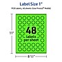 Avery Burst Multipurpose Labels, 1", Neon Green, 1920/Pack (94606)~#|#~C580BEC5-F2D6-436C-823BD80D1527A618_sc7