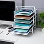 Mind Reader 5-Tier Stackable Paper Desk Tray Organizer, Metal, White (5TPAPER-WHT)~#|#~C5829351-6135-46DF-B7DCF89E88E190FE_sc7
