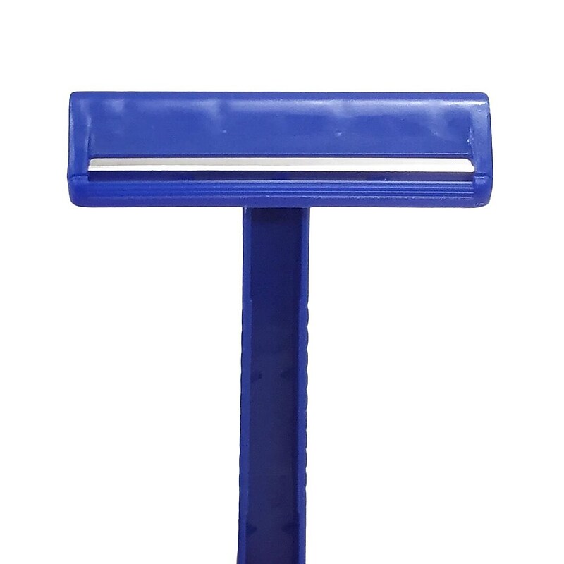 Medline Single Blade Facial Razors, Blue, 10/Pack (BRN1332H) image 1