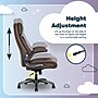 Serta Torrington Ergonomic Polyurethane Big & Tall Chair, 400 lb. Capacity, Dark Walnut Brown (52399-DBRN)~#|#~C589EABA-45D3-446F-90AE9D894DE68CBE_sc7