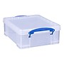 Really Useful Box 8.56 Quart Storage Box with Latching Lid, Plastic, Clear, 5/Pack (8.1LC-PK5CB)~#|#~C58CF5F7-87D4-495F-9AB039D473EC8339_sc7