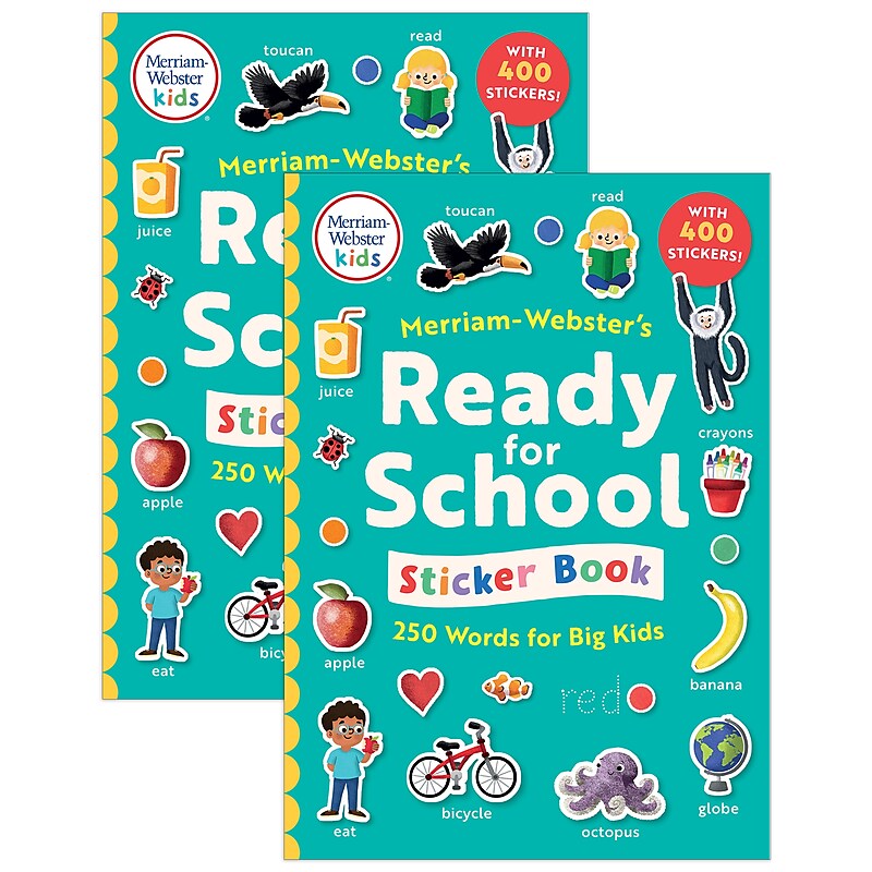 Merriam-Webster Merriam-Webster's Ready-for-School Sticker Book, 2/Bundle (MW-1478-2) image 1