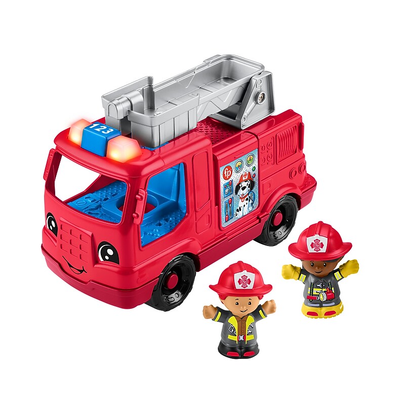 Fisher-Price Little People Fire Truck Musical Toy, Multicolored, 2/Pack (HXC12) image 1