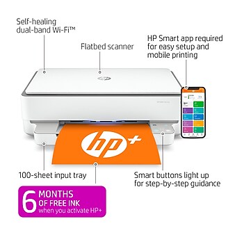HP ENVY 6055e Wireless Color All-in-One Printer Includes 6 months of FREE Ink with HP+ (223N1A)