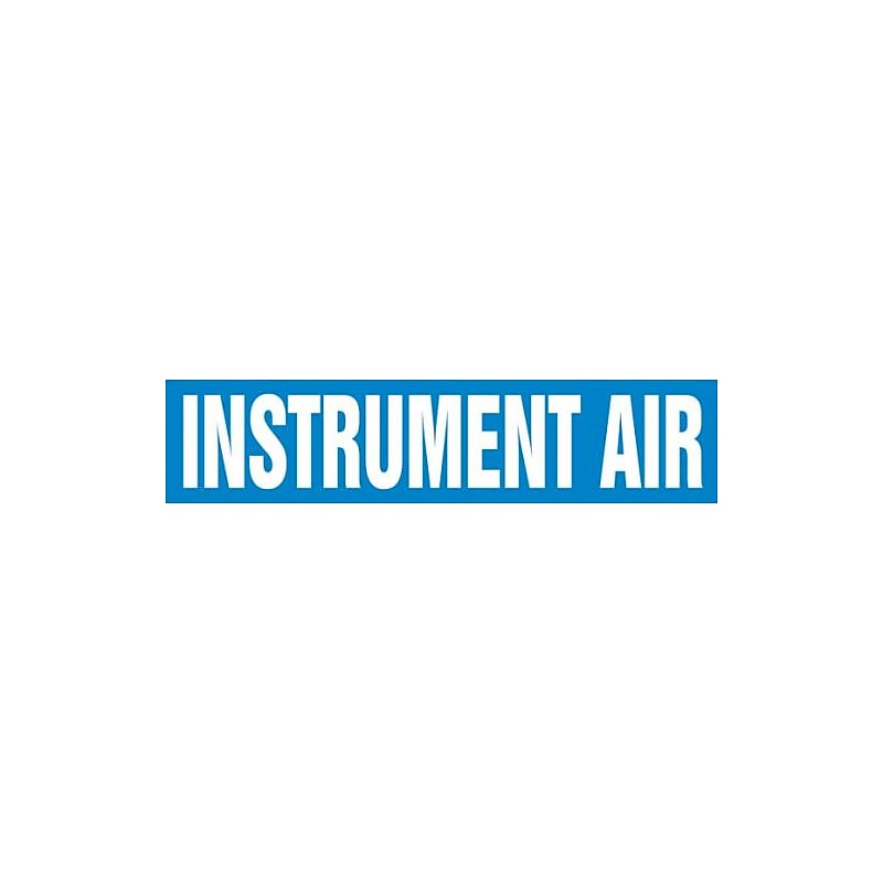 Accuform Snap Tite Pipe Marker, INSTRUMENT AIR, 3/4" to 1-1/4", White/Blue (RPK471STA) image 1