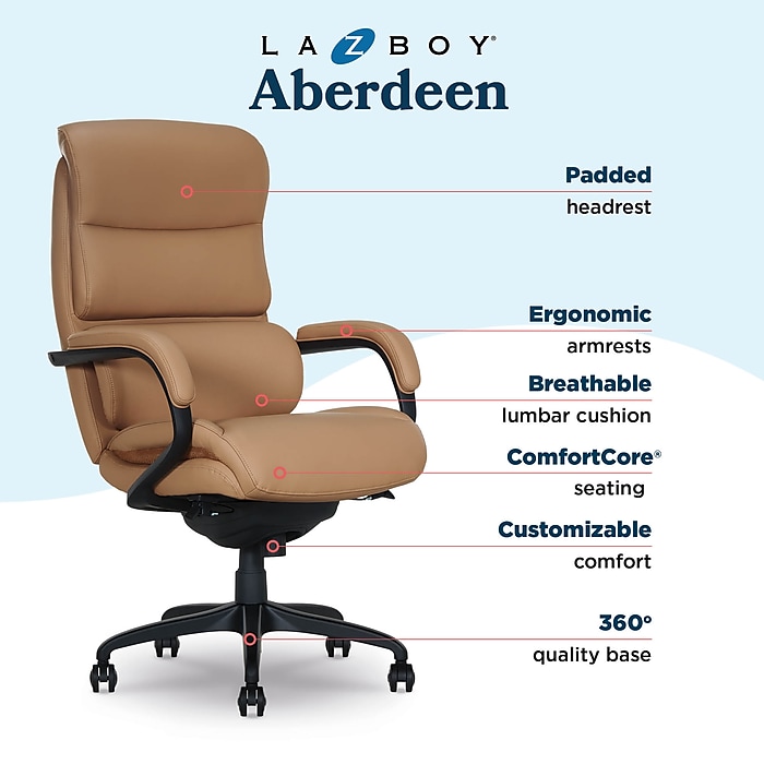 La-Z-Boy Aberdeen Ergonomic Bonded Leather Swivel Executive La-Z-Boy Aberdeen Ergonomic Bonded Leather Swivel Executive