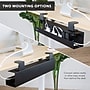 Mount-It! Clamp-on Under Desk Cable Management Tray, Holds up to 11 lbs., Matte Black (MI-7286BLK)~#|#~C5A5C6A3-FBC3-415F-B2DF0B3DCA1043D9_sc7