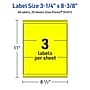 Avery Laser/Inkjet Rectangle Multipurpose Labels, 3-1/4" x 8-3/8", Neon Yellow, 60/Pack (94251)~#|#~C5A5E336-2762-4953-A8A7BF97361BDF93_sc7