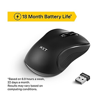 NXT Technologies™ Wireless Laser USB Mouse, Black (NX60886)