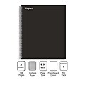 Staples® Premium 3-Subject Subject Notebooks, 8.5" x 11", College Ruled, 150 Sheets, Black (TR58359M-CC)