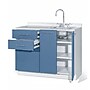 Viva Comfort 36.75'' H x 42" L Medical Cabinet with Right Sink, 2-Doors, 3-Drawers, Blueberry (902BASE42RSBL)~#|#~C5AB8961-4A9D-48B9-AE15007BCF89843E_sc7