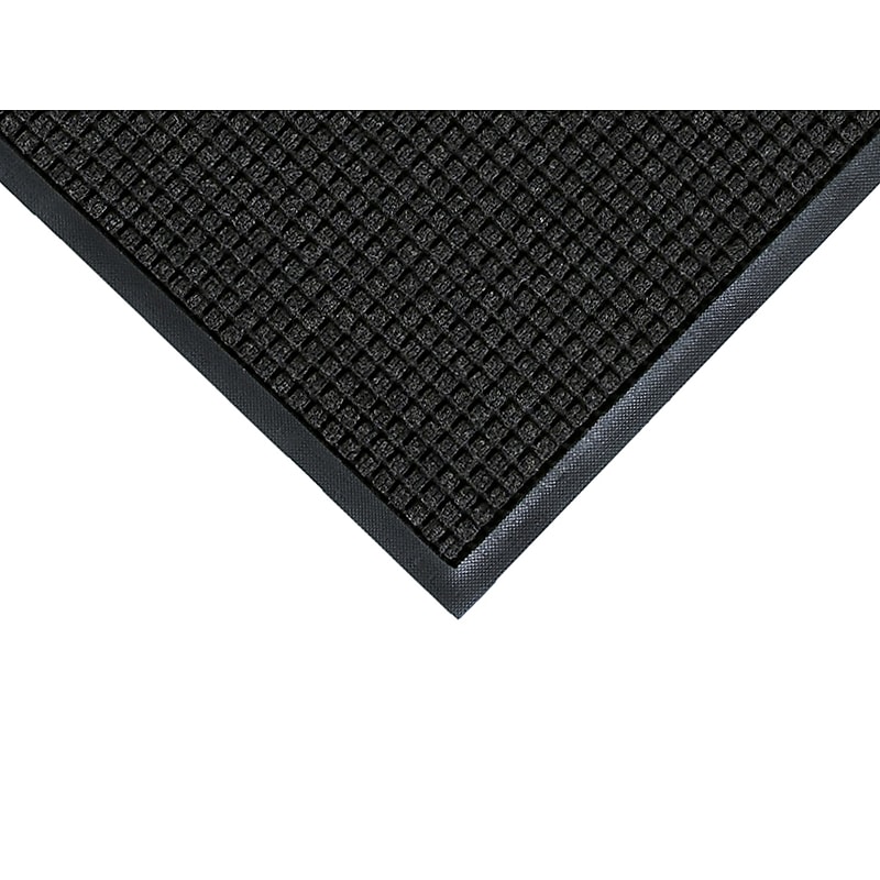 M + A Matting WaterHog Squares Classic Commercial Wiper/Scraper Entrance Floor Mat, 6' x 12', Charcoal (20054612070) image 1