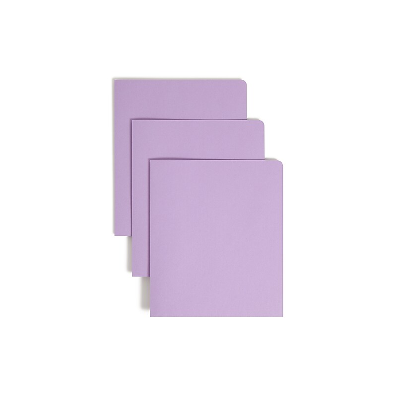 Smead 2-Pocket Heavy Duty Folders, Lavender, 25/Box (87865) image 1