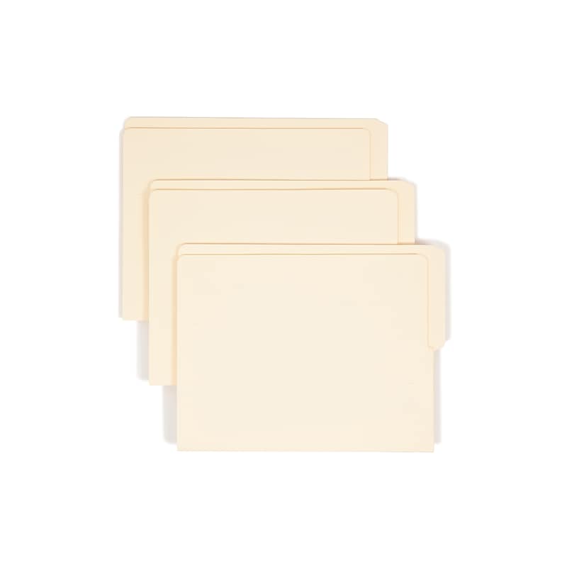 Smead Recycled End Tab File Folder, Straight Cut, Letter Size, Manila, 100/Box (24127) image 1