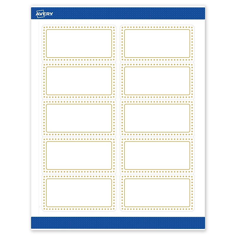 Avery Laser/Inkjet Rectangle Multipurpose Labels, 2" x 4", White, 100/Pack (S00DJ5) image 1