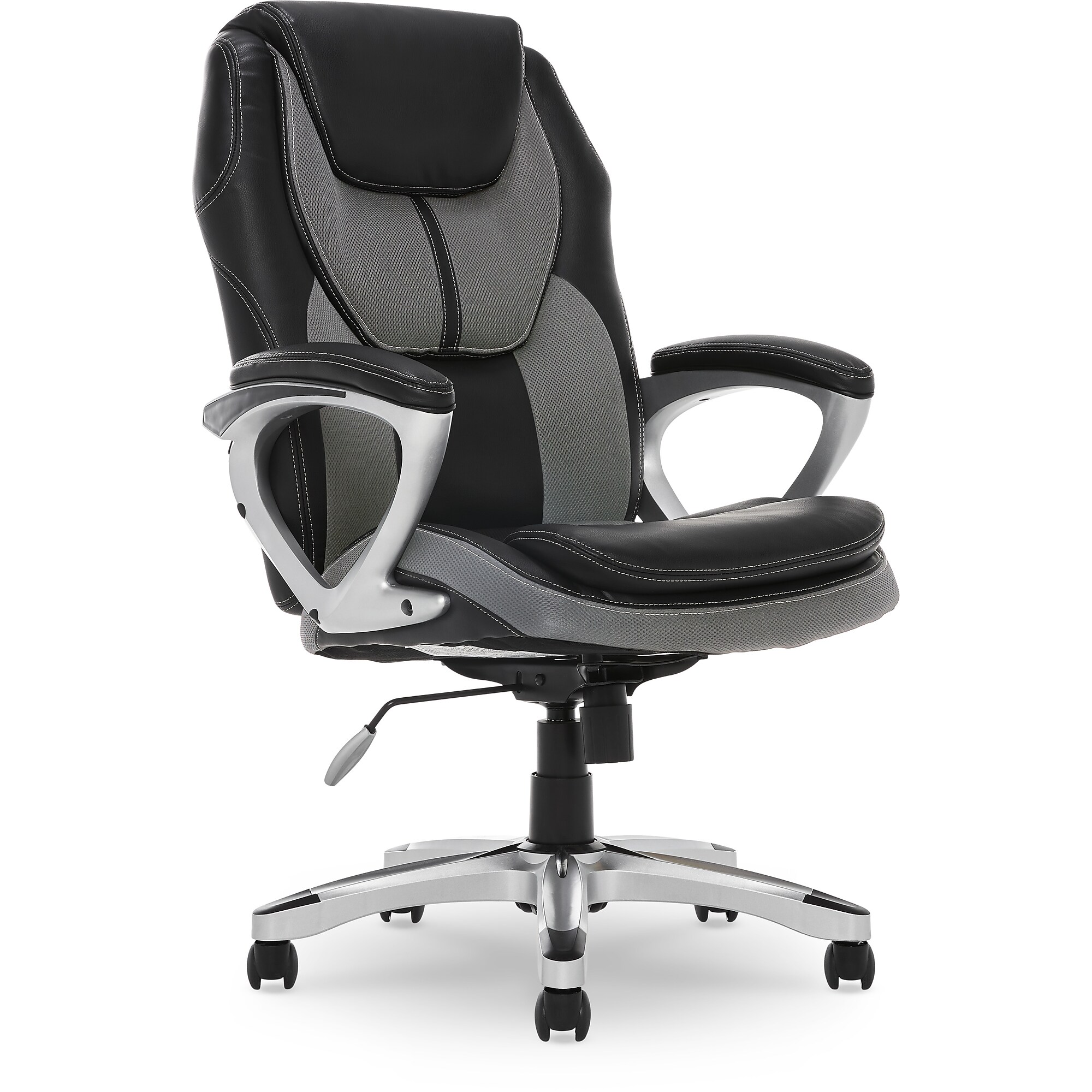 Serta Amplify Ergonomic Faux Leather Swivel Executive Chair, Gray (43673A) Simolary simolary.com