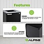 Alpine Industries Steel Trash Can with Square Lid, 29 Gallon, Black (ALP4450-KIT-BLK-S-TR)~#|#~C5B8F51F-B6E7-439F-BE1B70E72A4970C0_sc7
