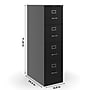 Staples Commercial 4-Drawer Vertical File Cabinet, Locking, Letter, Black, 25"D (25164D)~#|#~C5BBFCFF-ACA8-4DBF-BDC1F442438DFF16_sc7