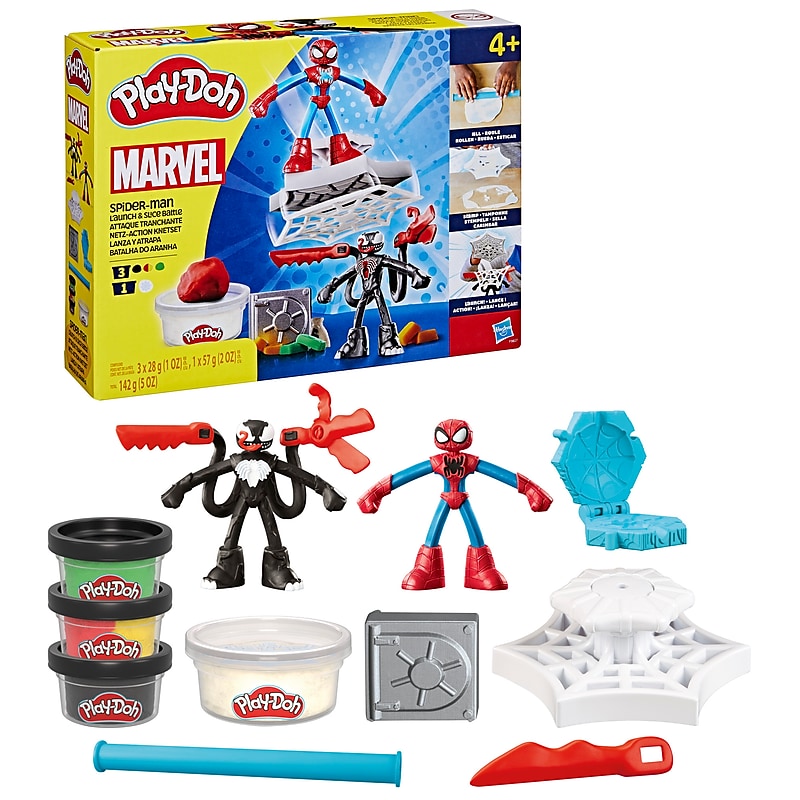 Play-Doh Marvel Spider-Man Launch & Slice Battle (F9827) image 1