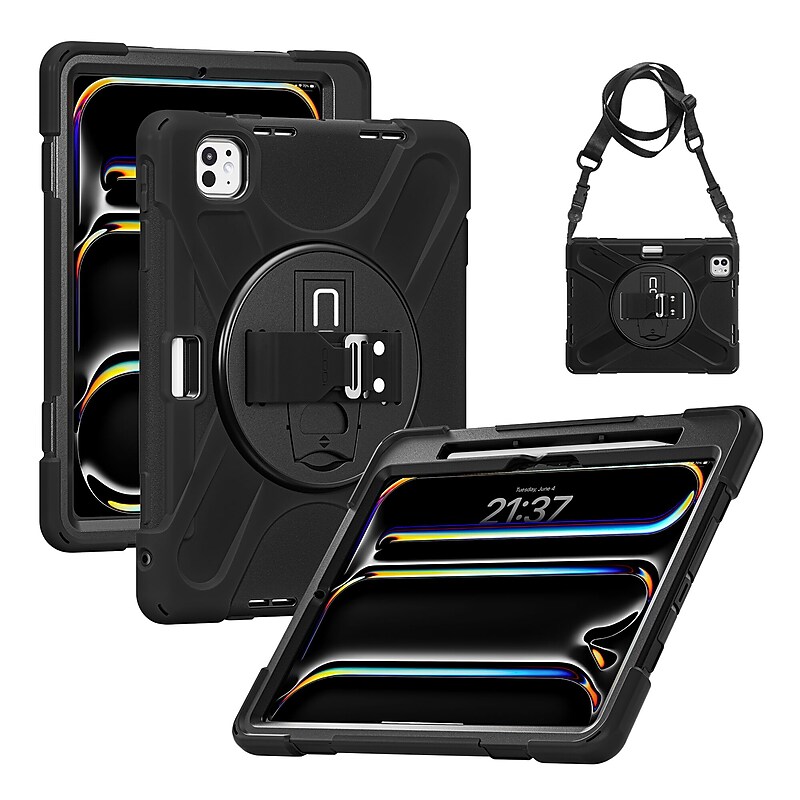 CODi Rugged Polycarbonate/Silicone 11" Case for iPad Pro M4, Black (C30705090) image 1