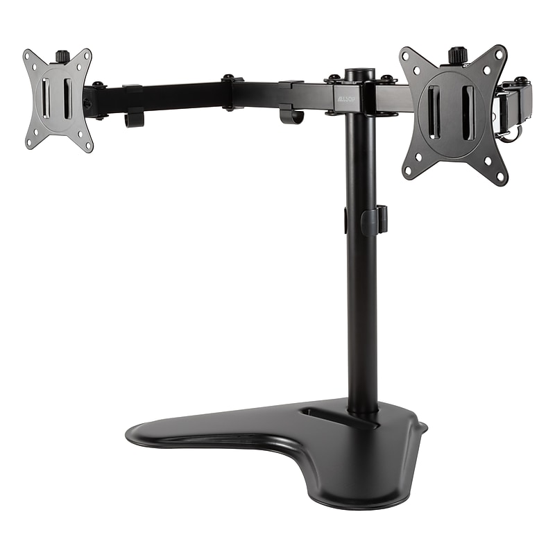 Allsop Adjustable Dual Monitor Arms, Up to 32" Monitor, Black (32628) image 1