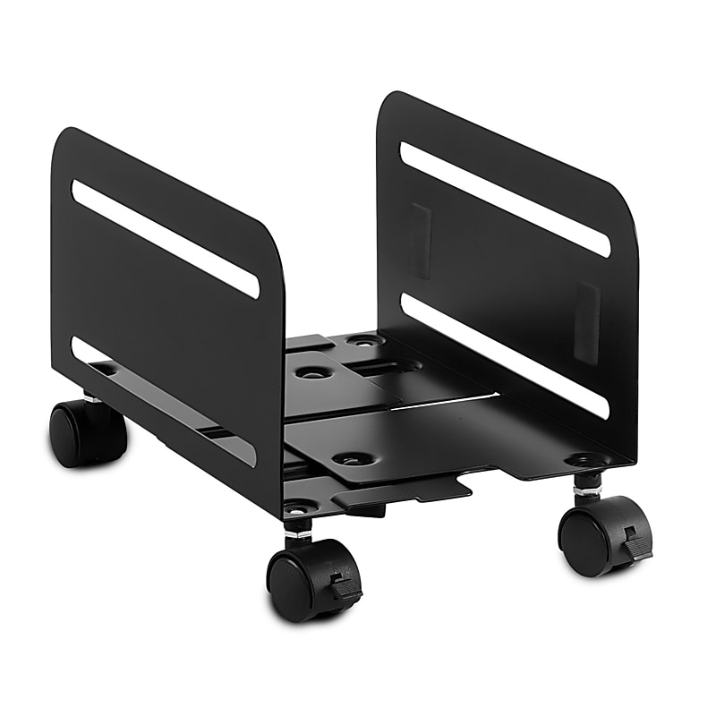 Mount-It! Metal CPU Stand with Four Casters, Black (MI-7153) image 1