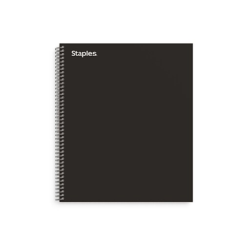 Staples 5Subject Notebook, 8.5" x 11", College Ruled, 200 Sheets