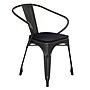 Flash Furniture Luna Indoor-Outdoor Chair with Arms, Black with Black Seat (CH31270BKPL1B)~#|#~C5CECBC3-48C4-432A-899A8955636D272F_sc7