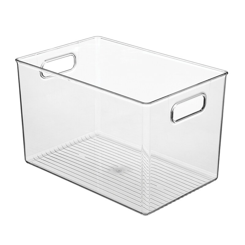 iDESIGN Small Plastic Storage Bin, Clear (40090) image 1