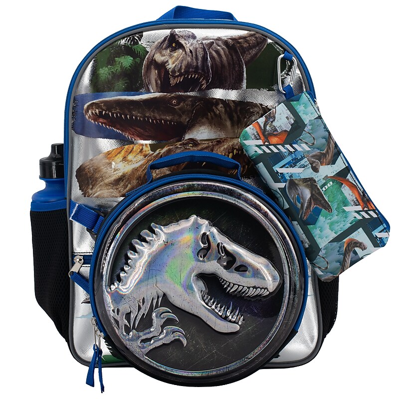 Accessory Innovations Kids 5-Piece Jurassic World Rebirth Backpack Set, Medium (B26JP67787-ST) image 1