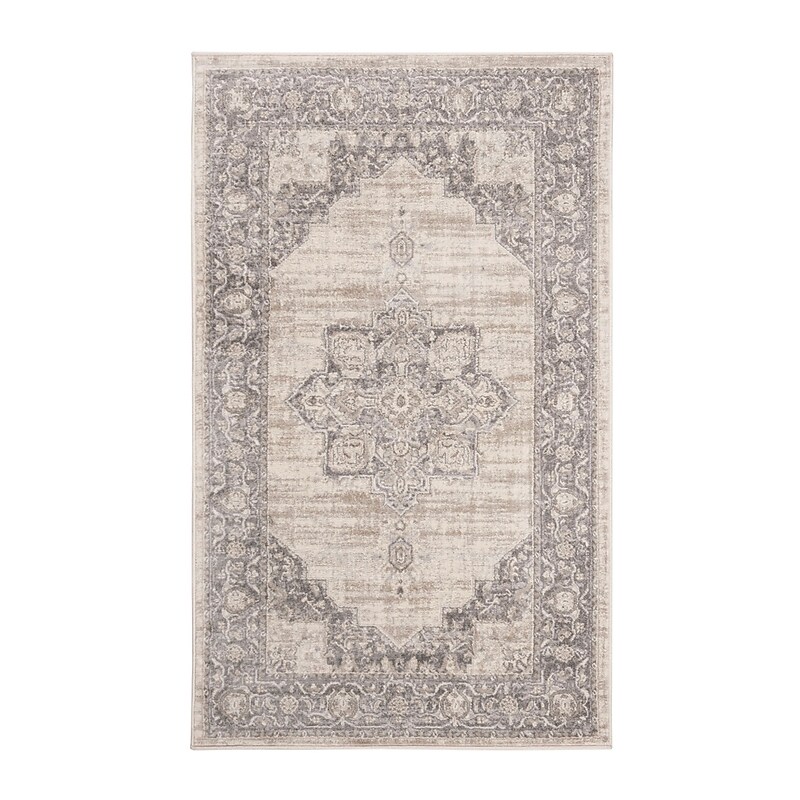 Safavieh Brentwood Collection 9' x 12' Rectangle Indoor Area Rug, Machine Made, Cream/Grey (BNT865B-9) image 1