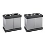 Alpine Industries Plastic 2-Compartment Indoor Trash Can and Recycling Bin, 28 Gallon, Gray, 2/Pack (ALP471-02-BLK-2PK)~#|#~C5D9D72B-6FF4-416D-BFA547BACE447136_sc7