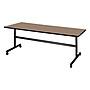 Regency Kobe Flip Top 72"W x 30"D Rectangular Training Room Table, Laminate, With Wheels, Noble Oak (MKFT7230NO)~#|#~C5DDB5A5-B754-45D6-BD02CBDB292AF5DE_sc7