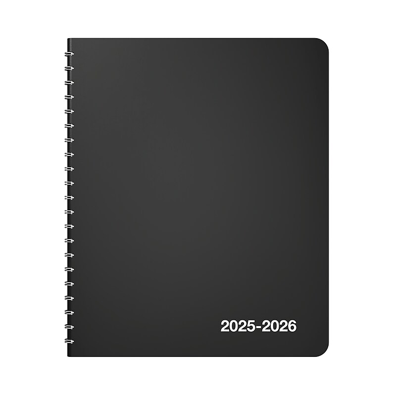 2025-2026 Staples 8" x 11" Academic Monthly Planner, Black (ST23571-25) image 1